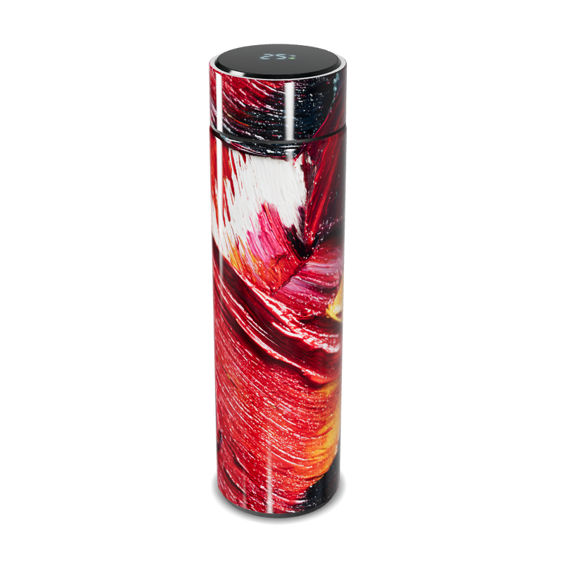 Garrafa Térmica Touch - Estampa Vermelha Abstrata