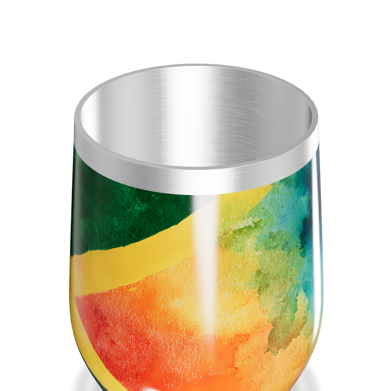 Copo Térmico Slim - Estampa Colorida Aquarela