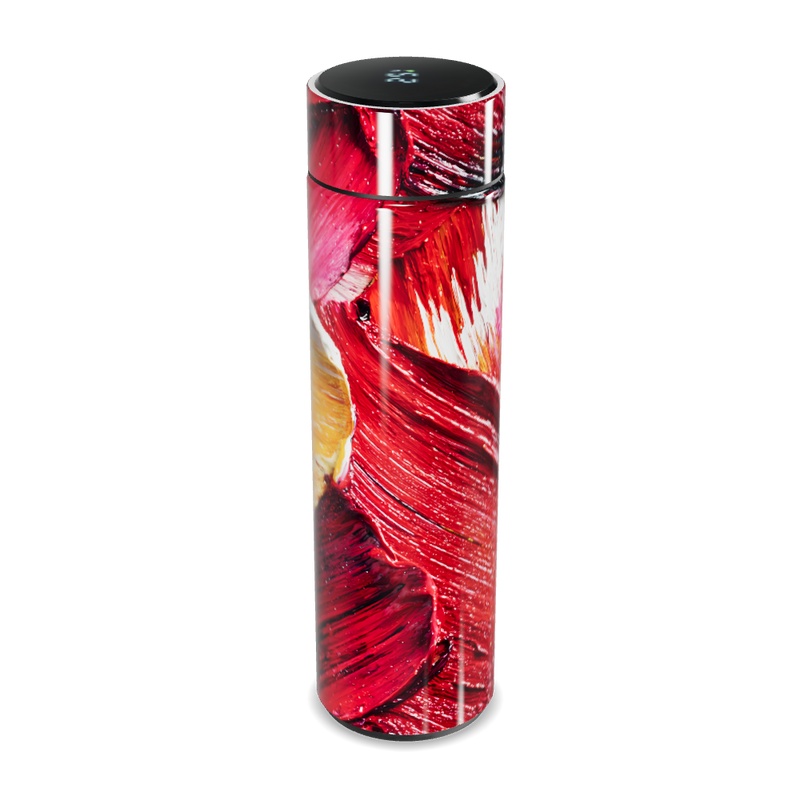 Garrafa Térmica Touch - Estampa Vermelha Abstrata