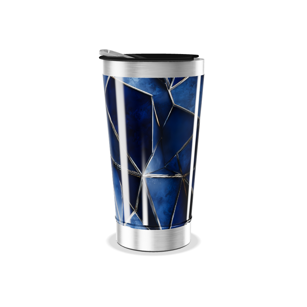 Copo Térmico - Azul Geométrico Inox