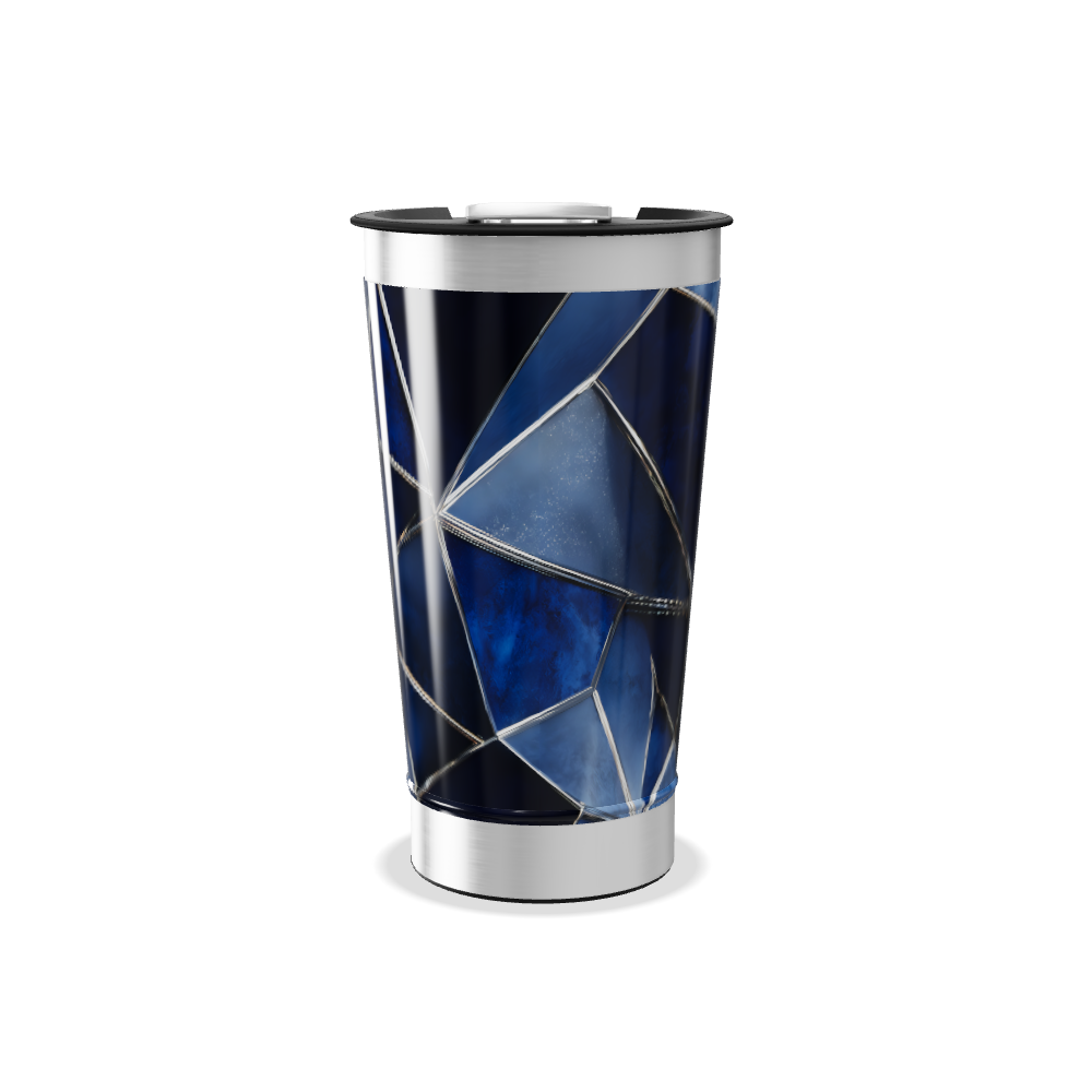 Copo Térmico - Azul Geométrico Inox