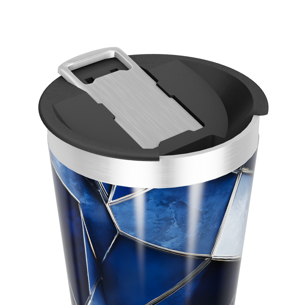 Copo Térmico - Azul Geométrico Inox