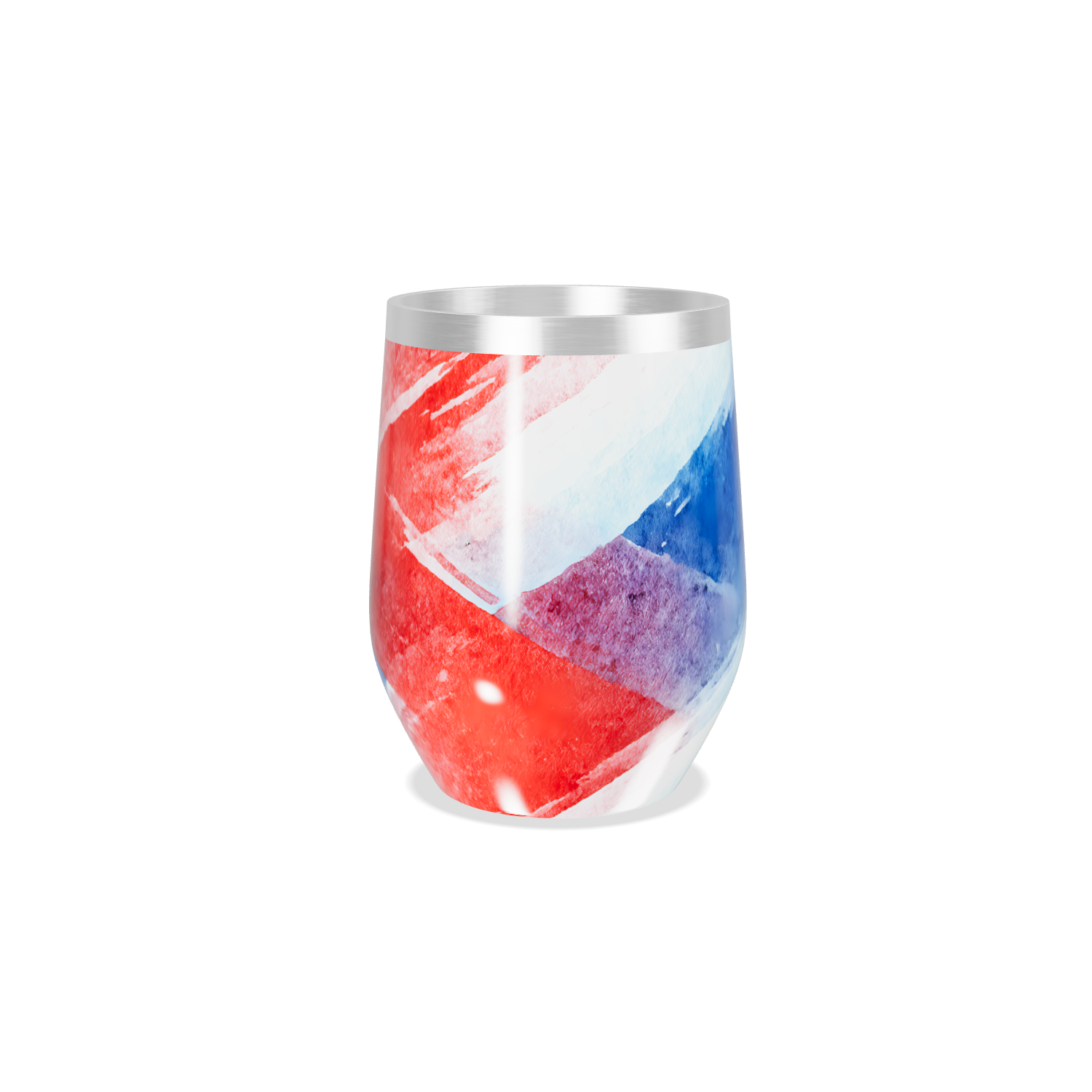 Copo Térmico Slim - Azul com Estampa Artística