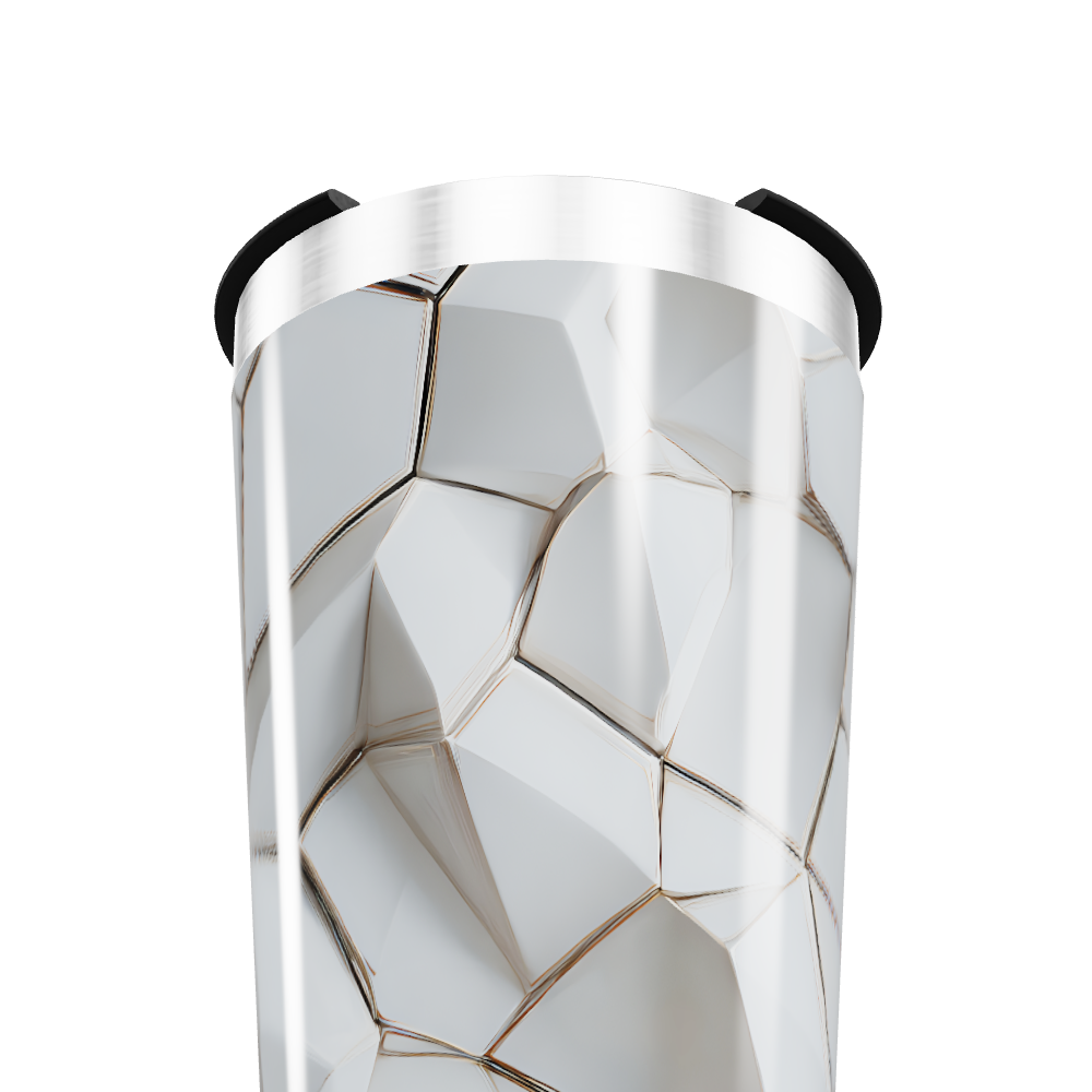 Copo Térmico - Textura geométrica branca