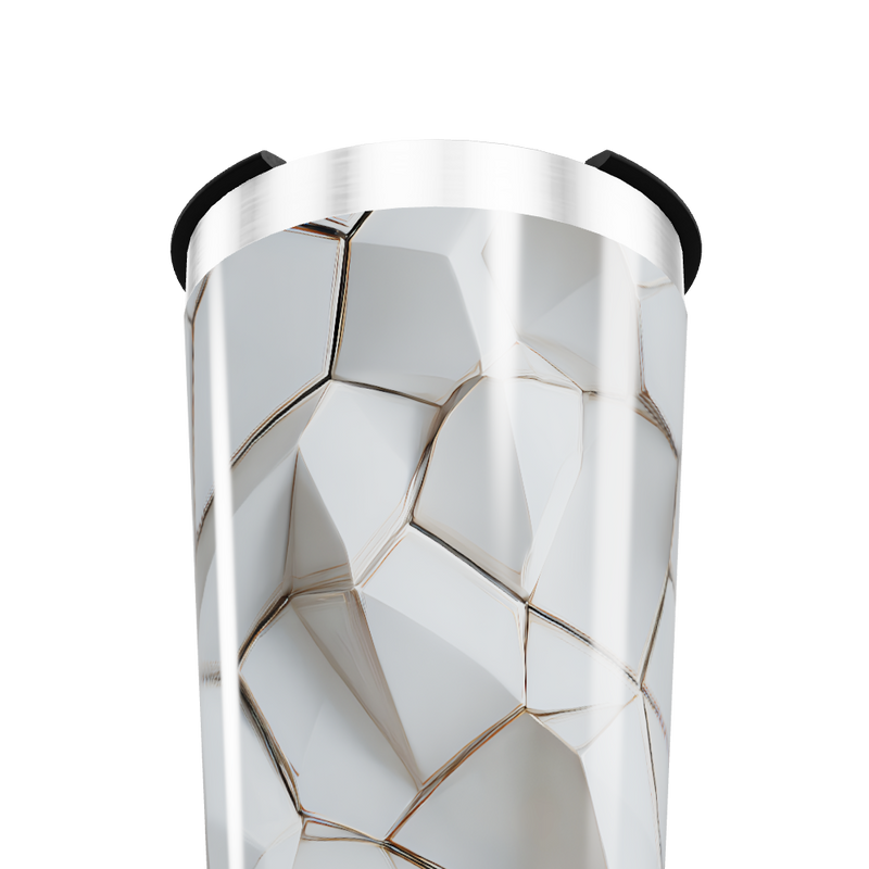 Copo Térmico - Textura geométrica branca