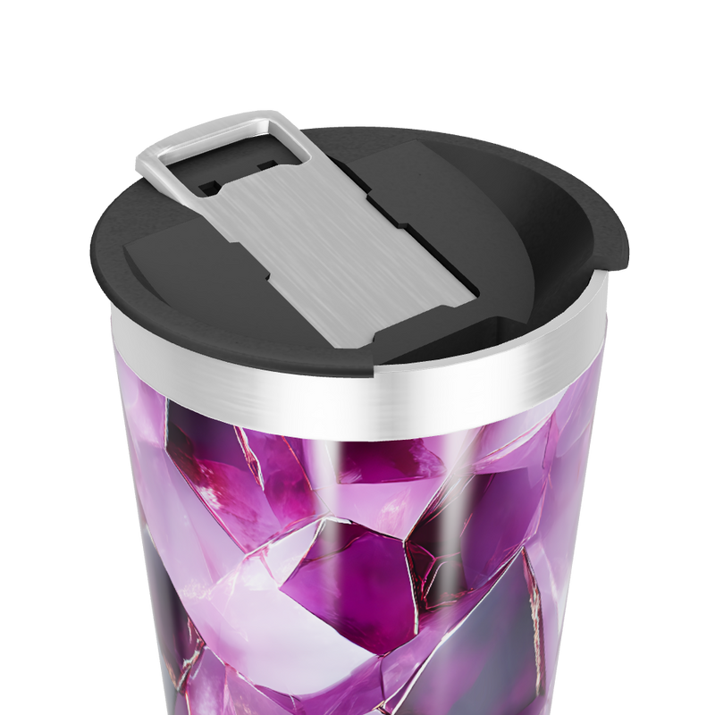 Copo Térmico - Estampa Cristais Roxos