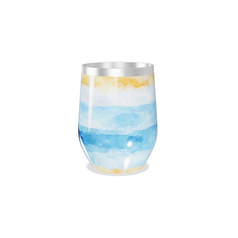 Copo Térmico Slim - Paisagem Azul e Dourada