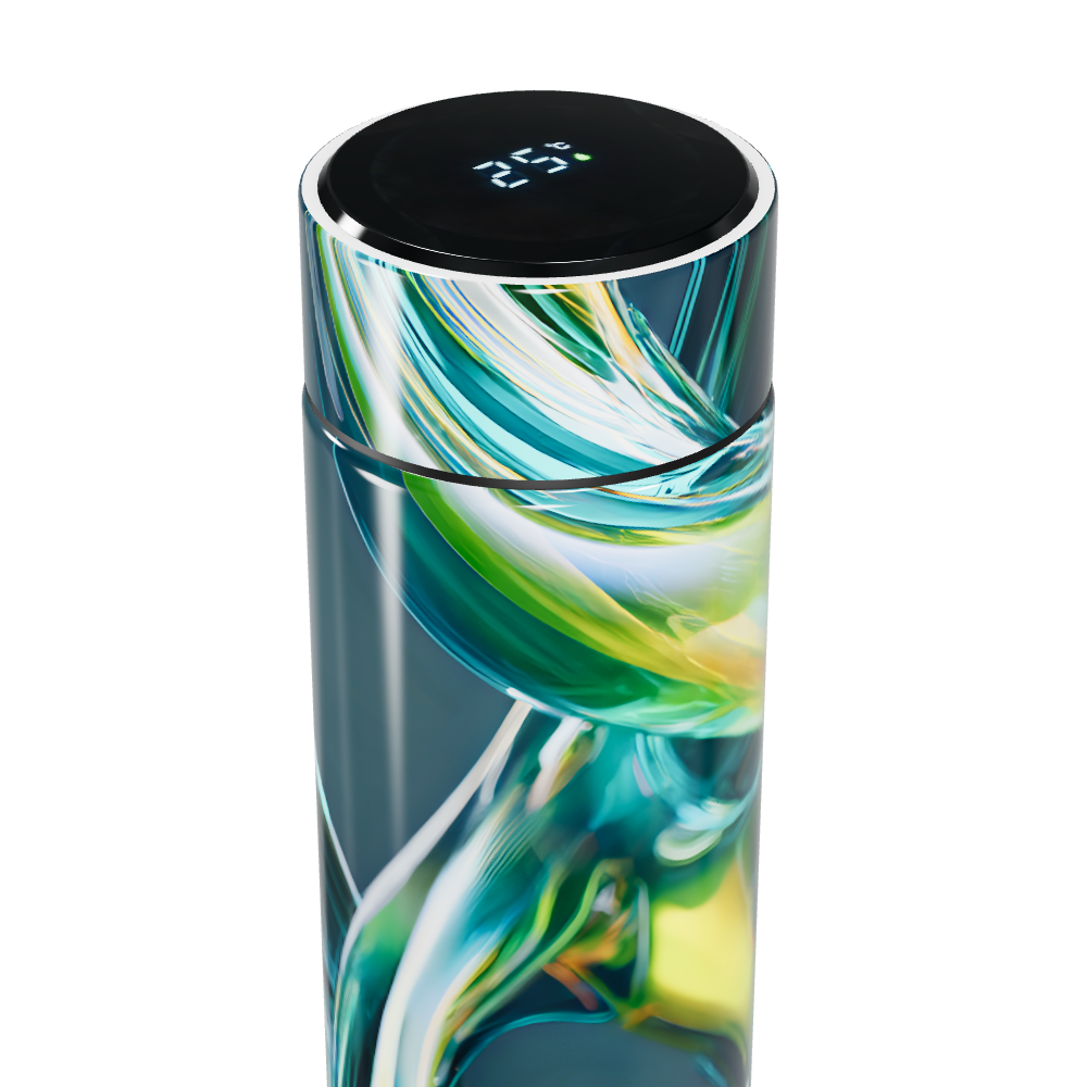 Garrafa Térmica Touch - Estampa Abstrata Colorida