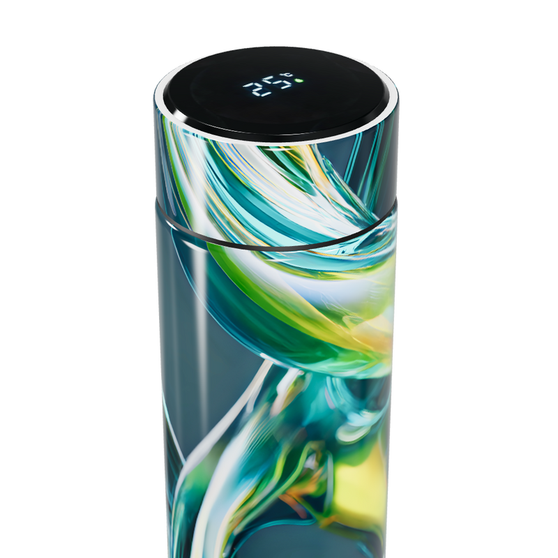 Garrafa Térmica Touch - Estampa Abstrata Colorida