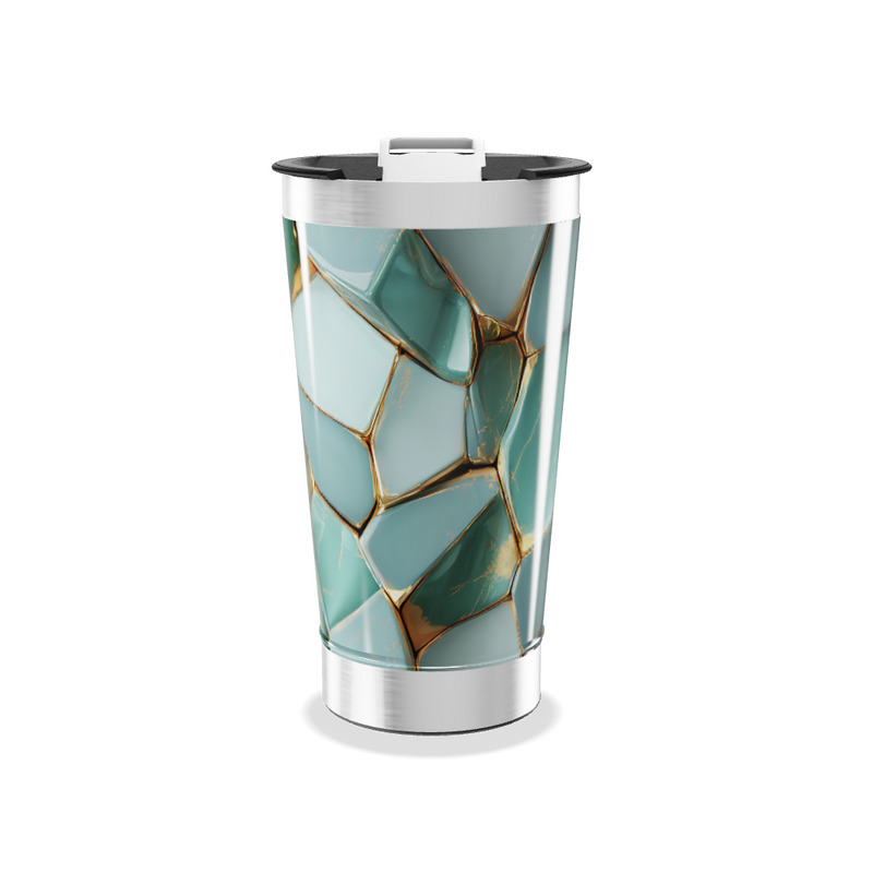 Copo Térmico - Estampa Verde Geométrica