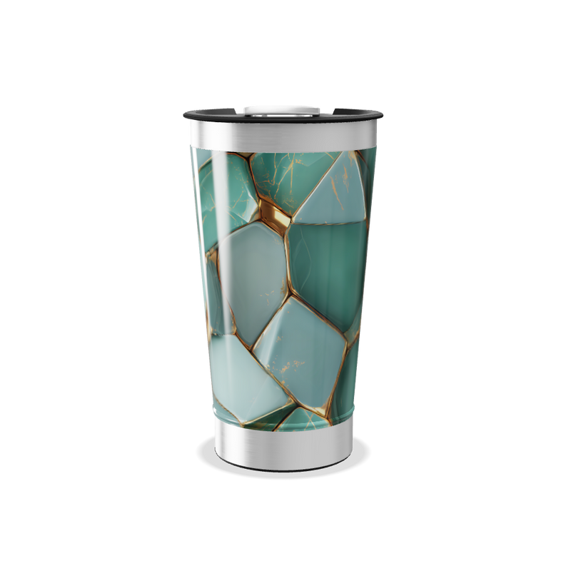 Copo Térmico - Estampa Verde Geométrica