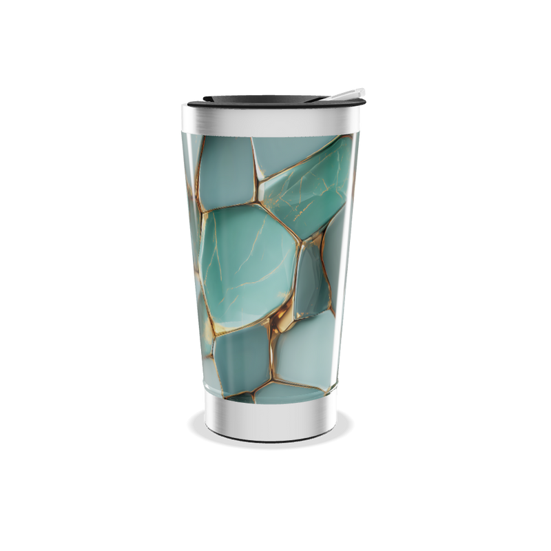 Copo Térmico - Estampa Verde Geométrica