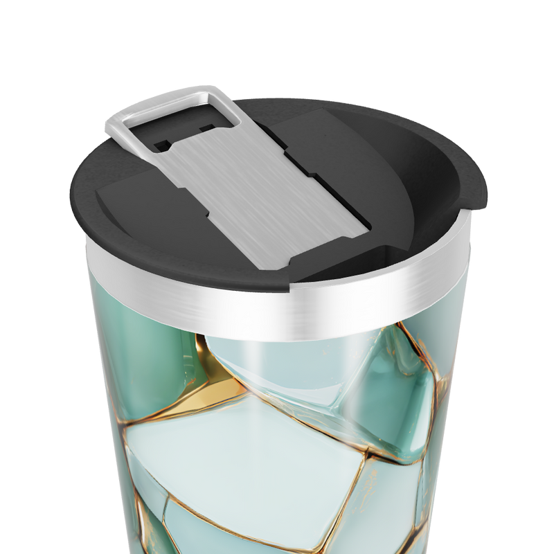 Copo Térmico - Estampa Verde Geométrica