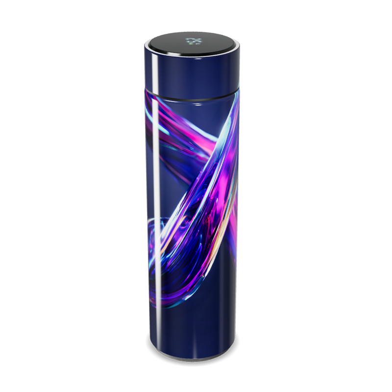 Garrafa Térmica Touch - Azul com Design Luminoso