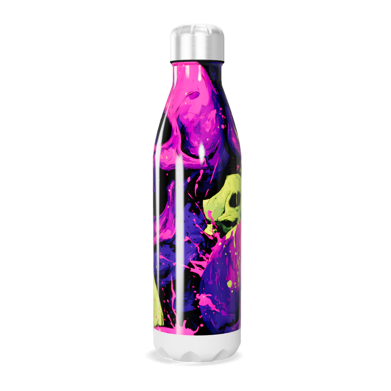 Garrafa Inox - Estampa Caveiras Neon