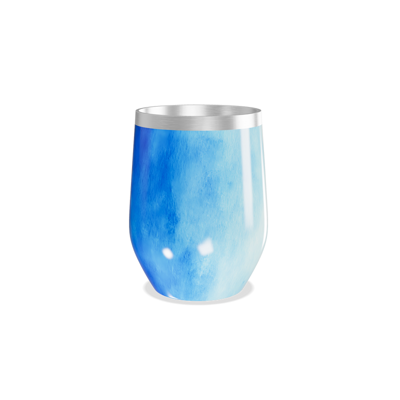 Copo Térmico Slim - Azul e Laranja Inox