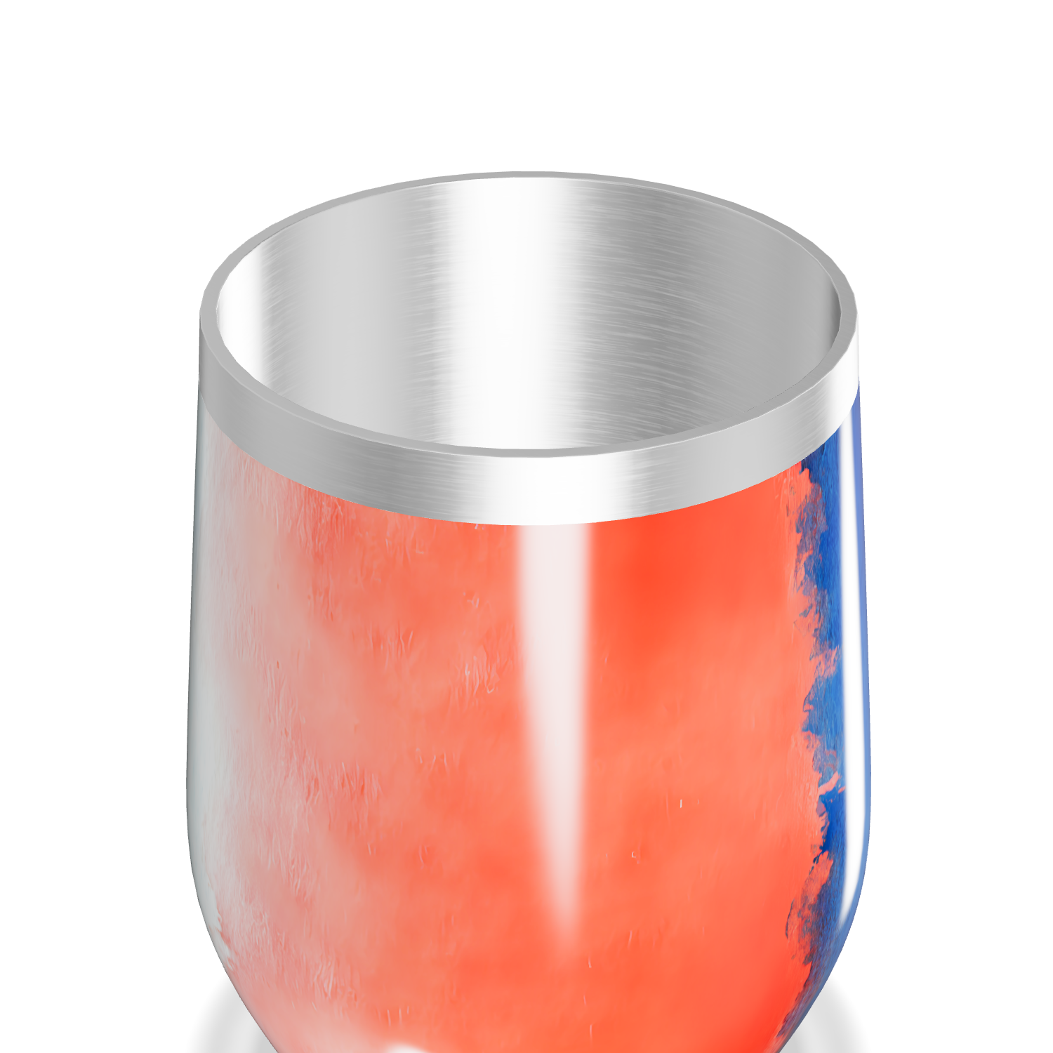 Copo Térmico Slim - Azul e Laranja Inox