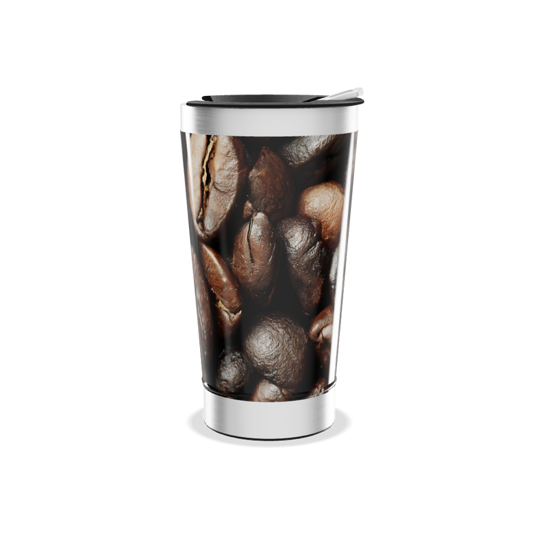 Copo Térmico - Estampa Grãos de Café