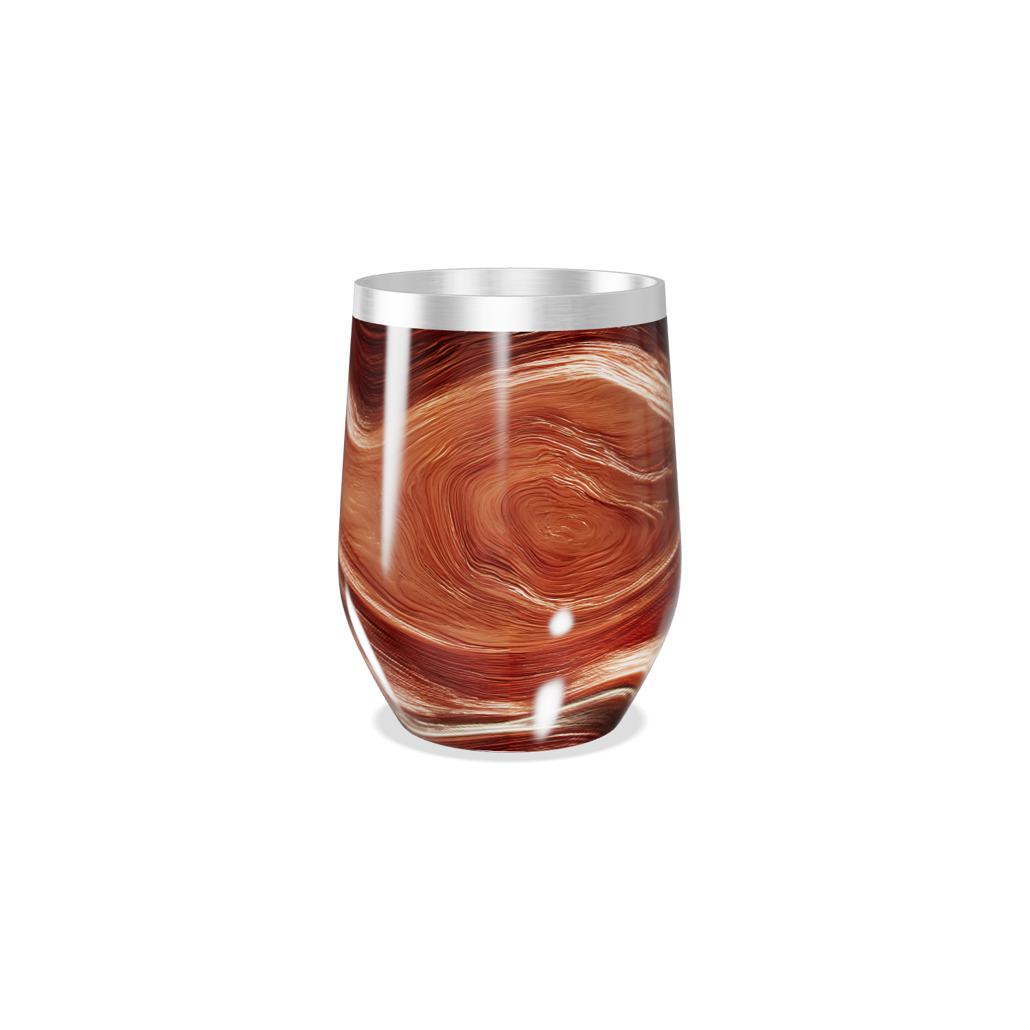 Copo Térmico Slim - Marrom Marmorizado Aço