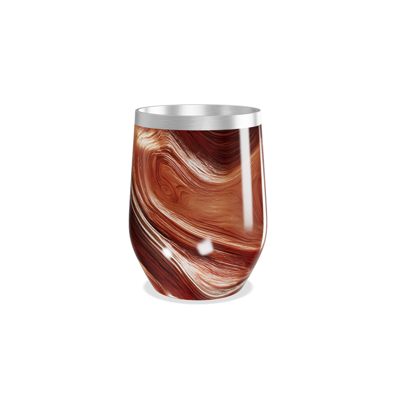 Copo Térmico Slim - Marrom Marmorizado Aço