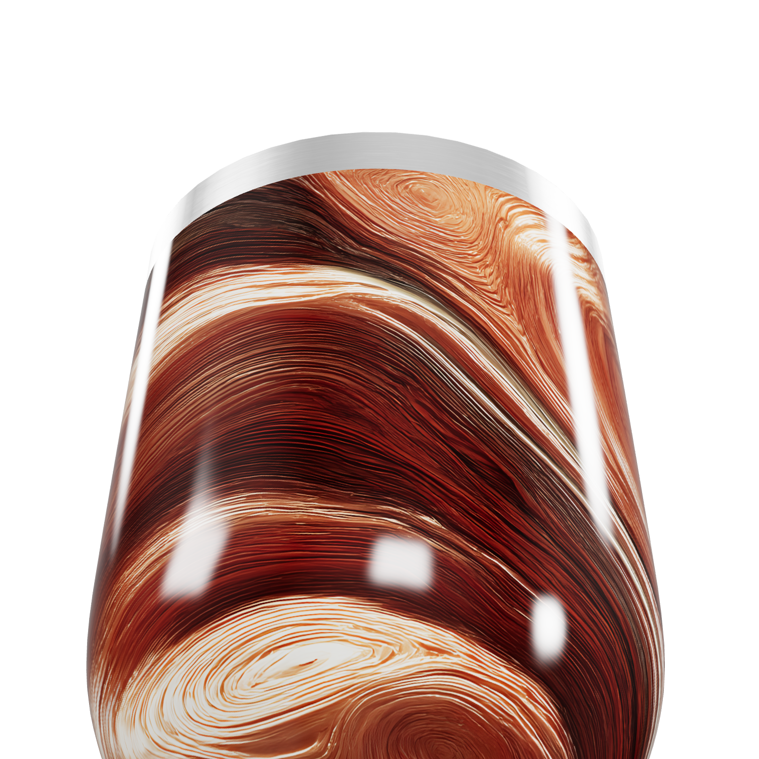 Copo Térmico Slim - Marrom Marmorizado Aço