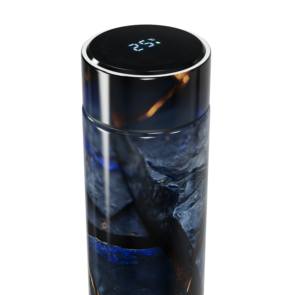 Garrafa Térmica Touch - Design Vidro Azul