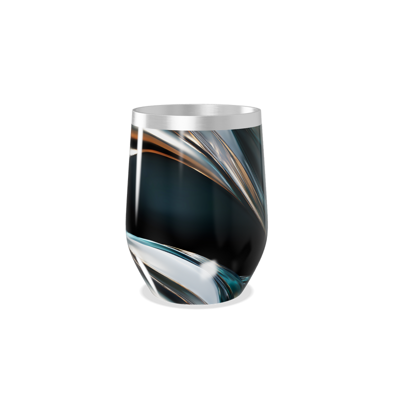 Copo Térmico Slim - Preto com Linhas Metálicas