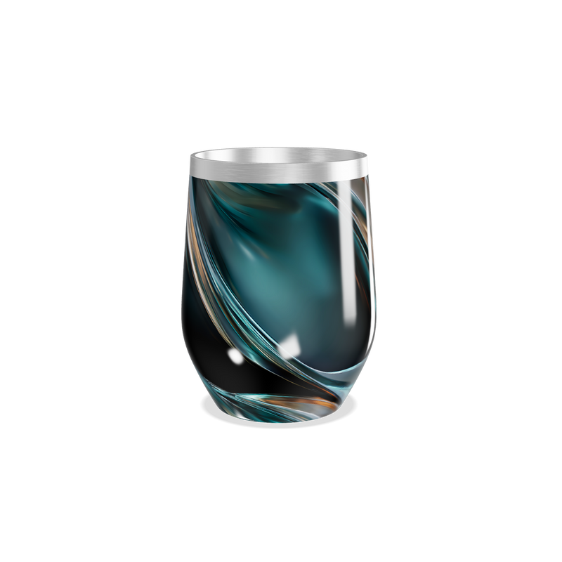 Copo Térmico Slim - Preto com Linhas Metálicas