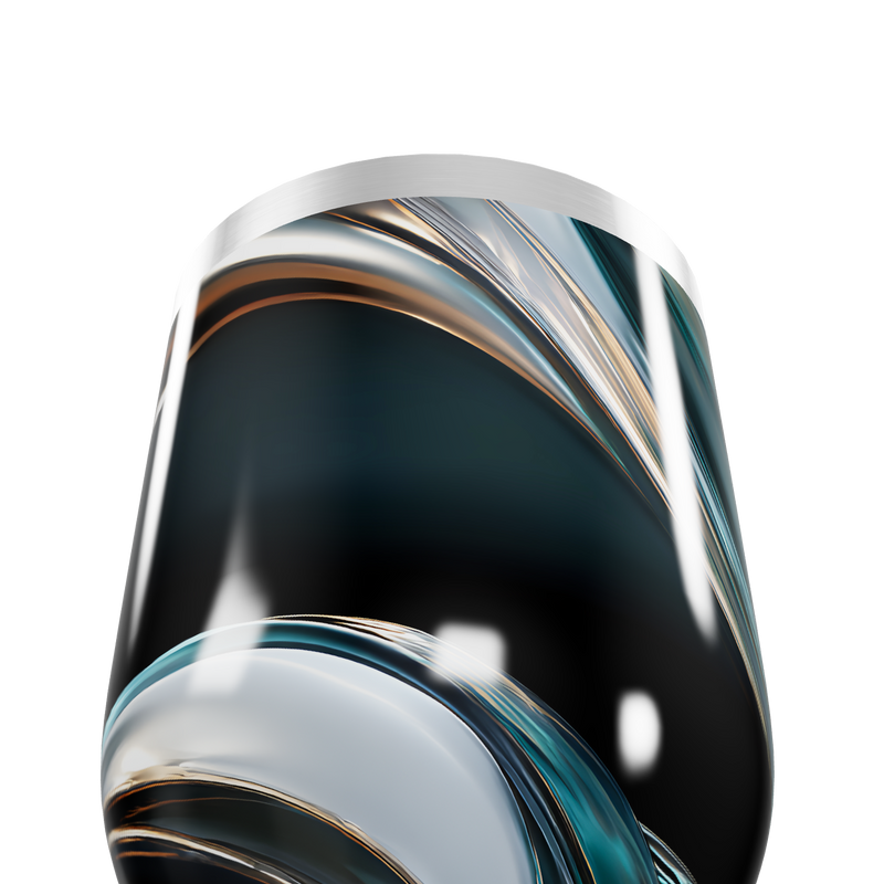 Copo Térmico Slim - Preto com Linhas Metálicas