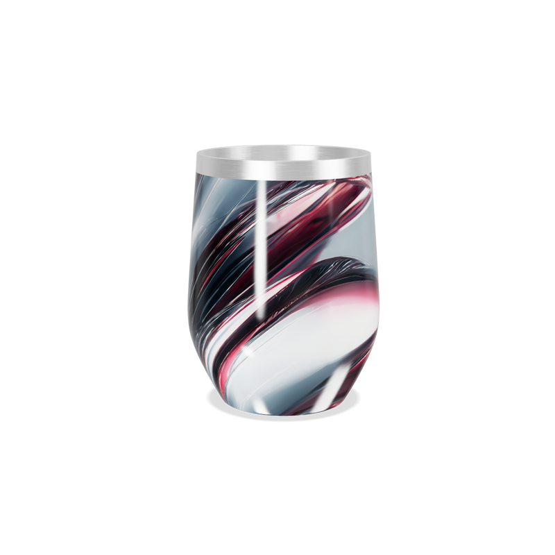 Copo Térmico Slim - Listrado Vermelho Inox