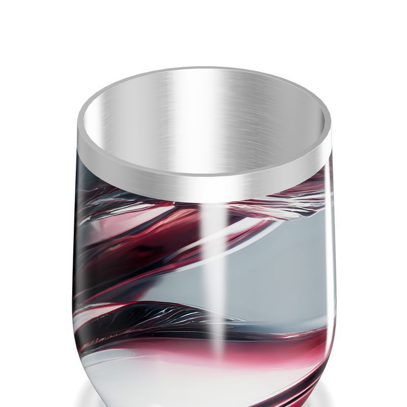 Copo Térmico Slim - Listrado Vermelho Inox