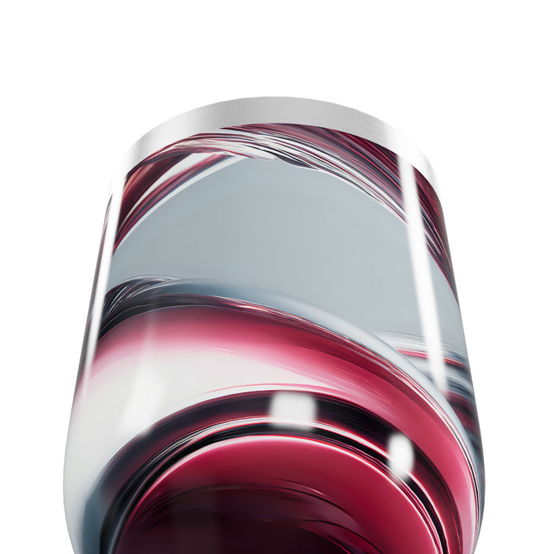 Copo Térmico Slim - Listrado Vermelho Inox