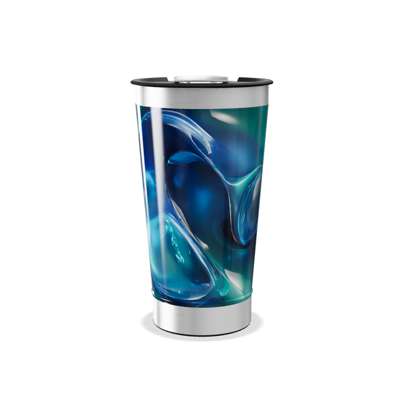 Copo Térmico - Azul Abstrato Inox