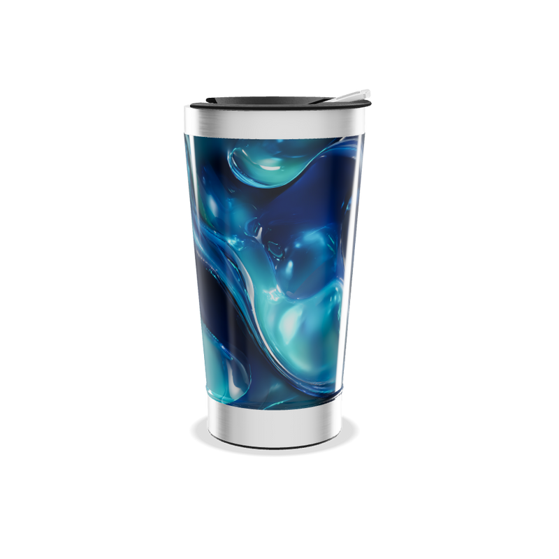 Copo Térmico - Azul Abstrato Inox