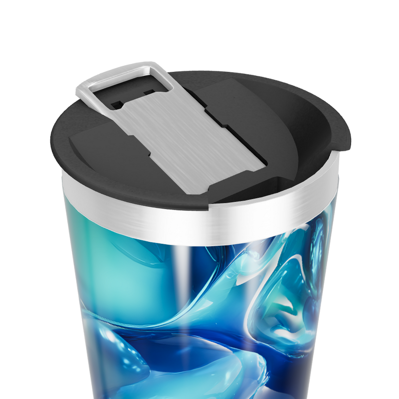 Copo Térmico - Azul Abstrato Inox