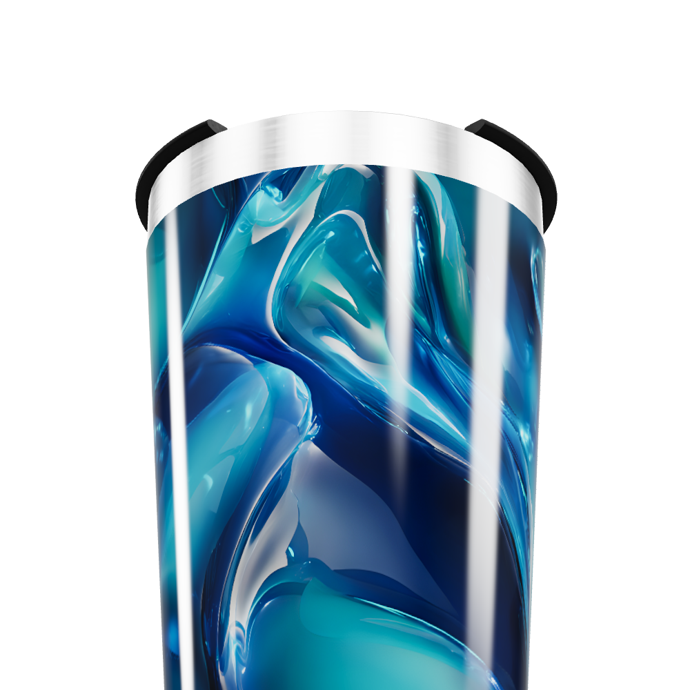 Copo Térmico - Azul Abstrato Inox