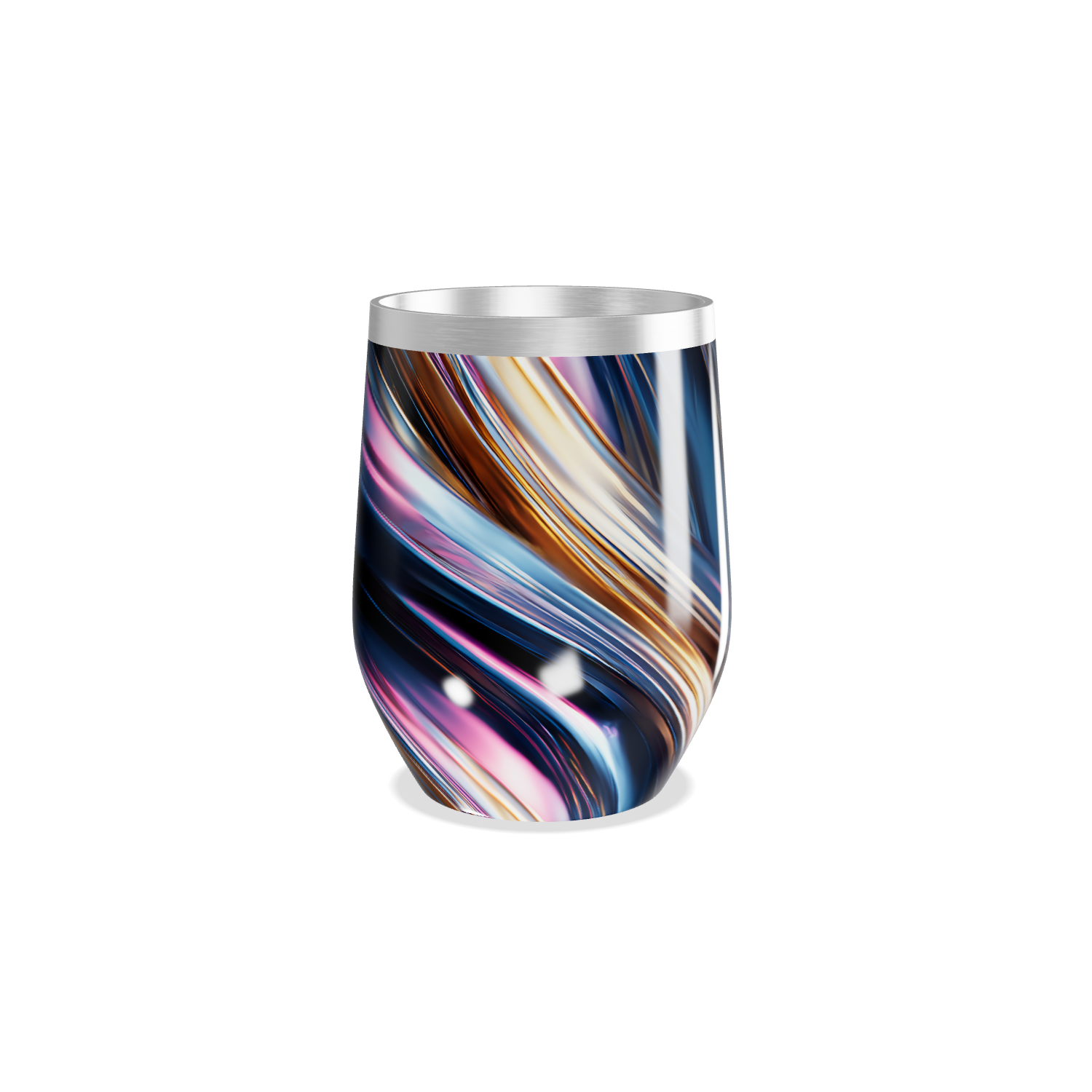 Copo Térmico Slim - Azul Metálico Espiral