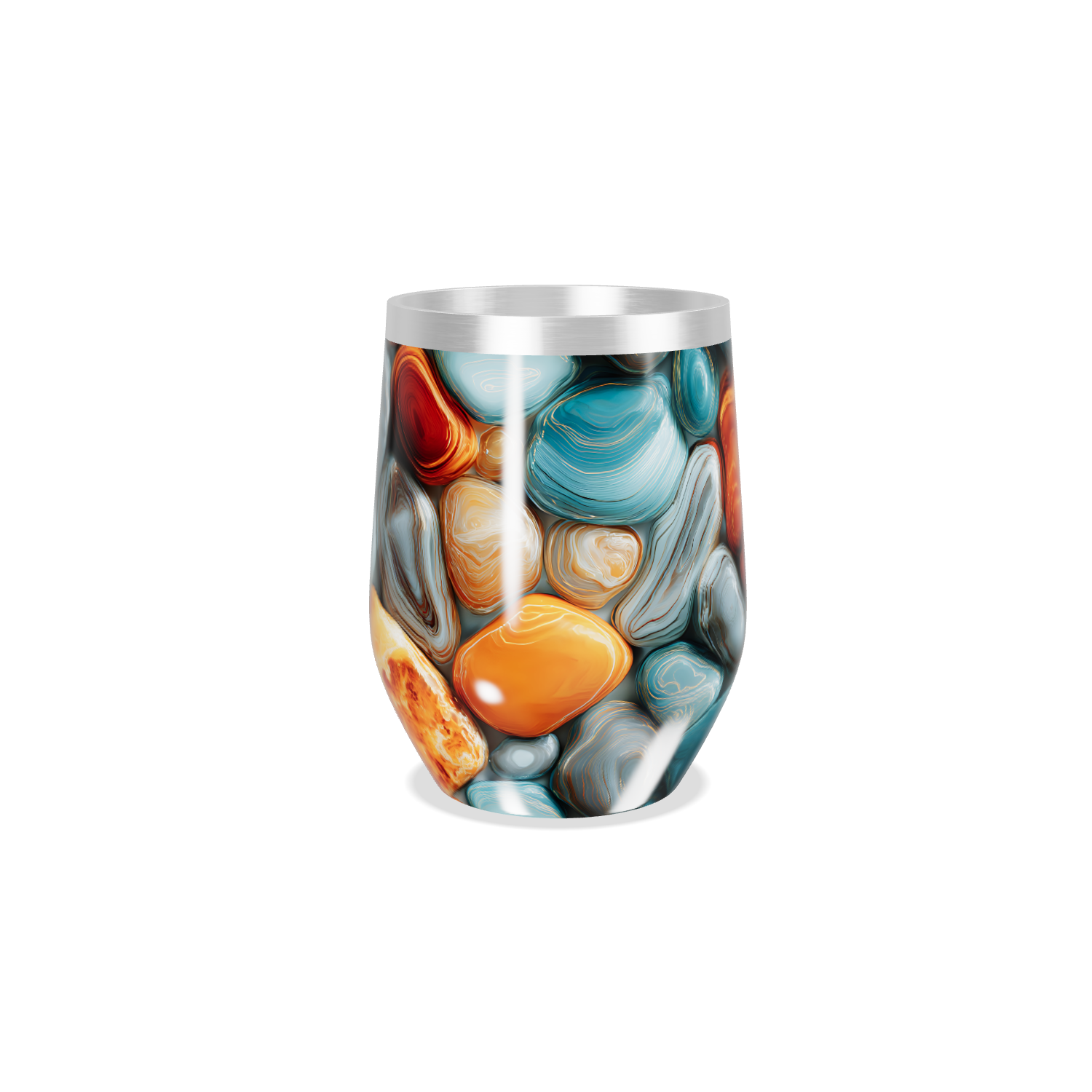 Copo Térmico Slim - Estampa Pedras Coloridas