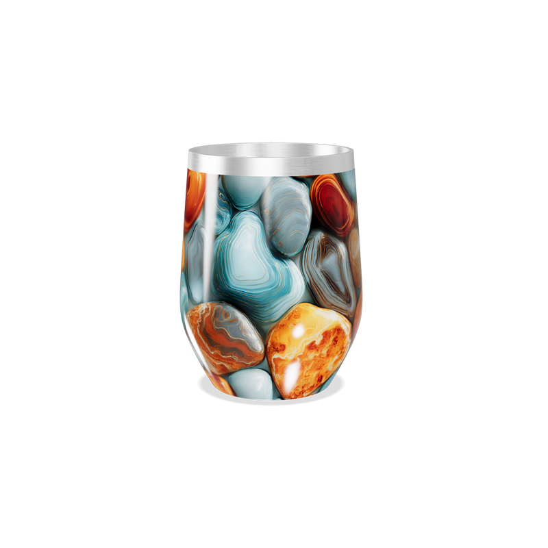 Copo Térmico Slim - Estampa Pedras Coloridas