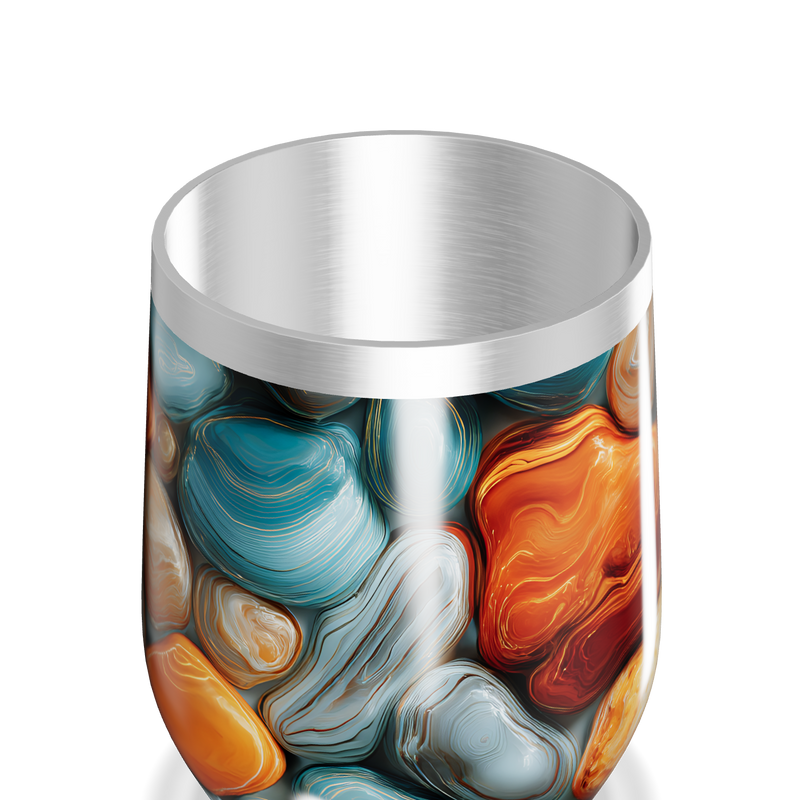 Copo Térmico Slim - Estampa Pedras Coloridas