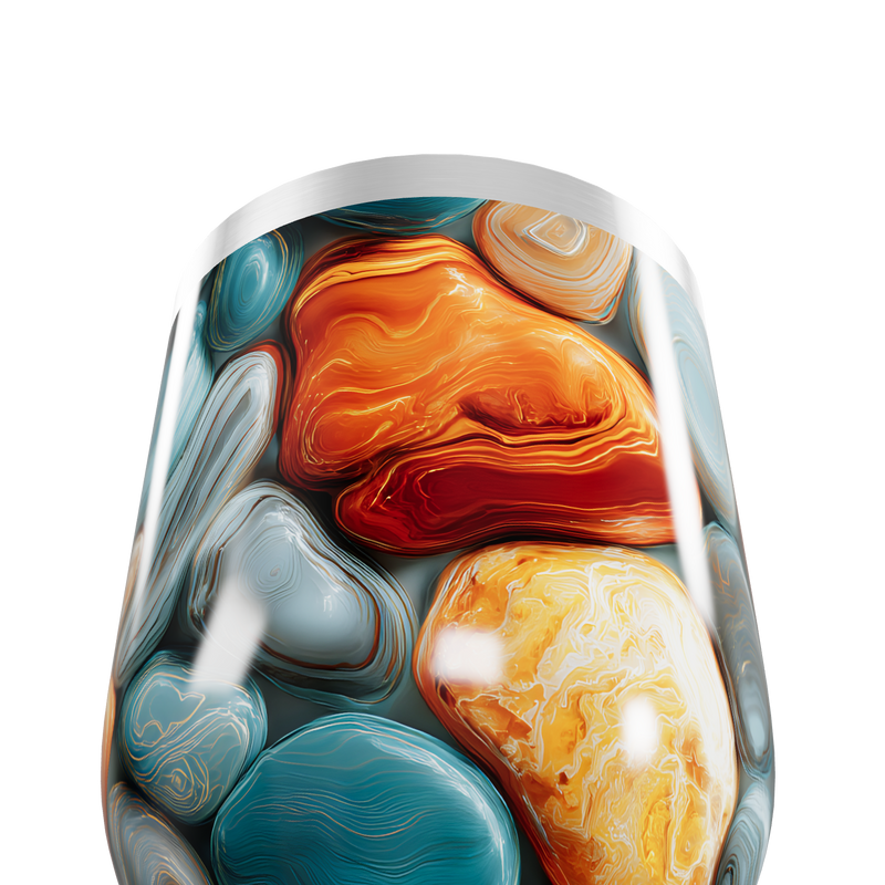 Copo Térmico Slim - Estampa Pedras Coloridas