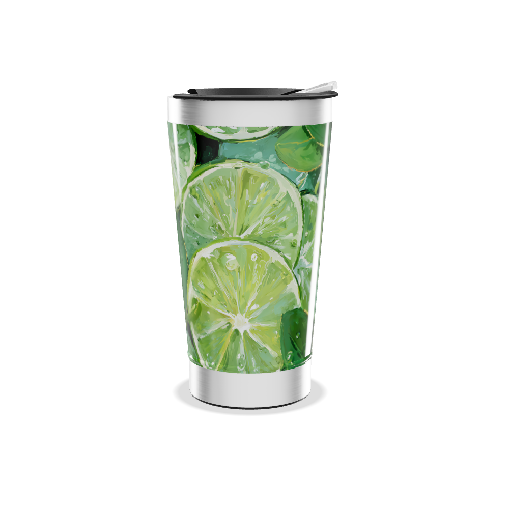 Copo Térmico - Estampa Limão Aço Inox