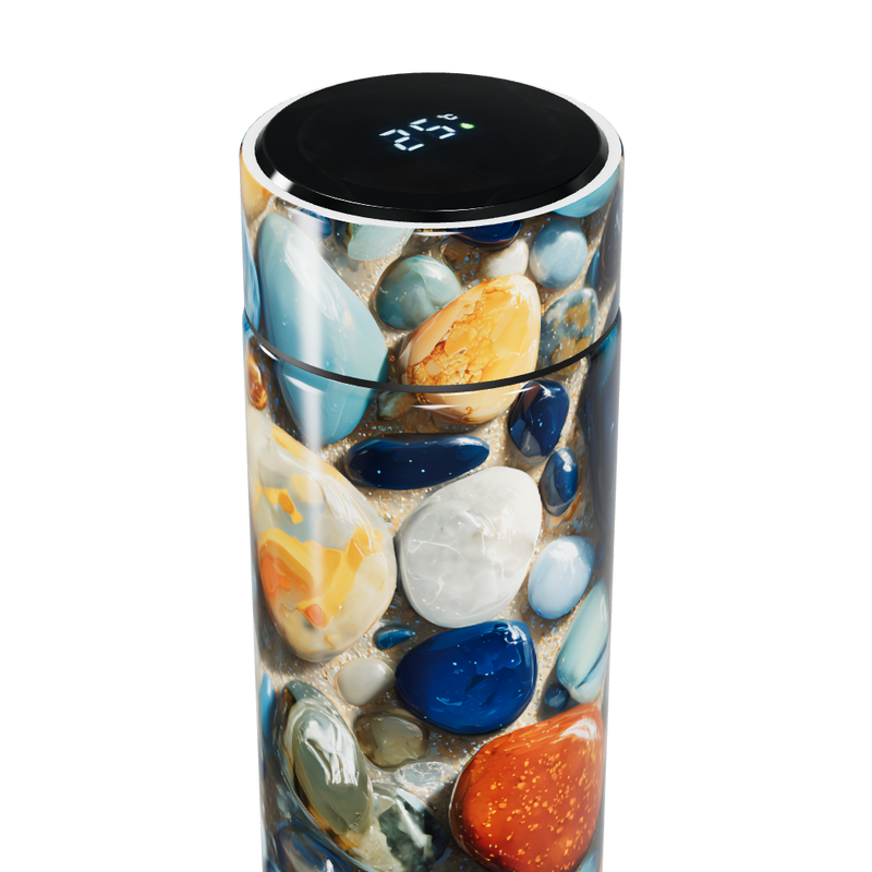 Garrafa Térmica Touch - Estampa Pedras Coloridas