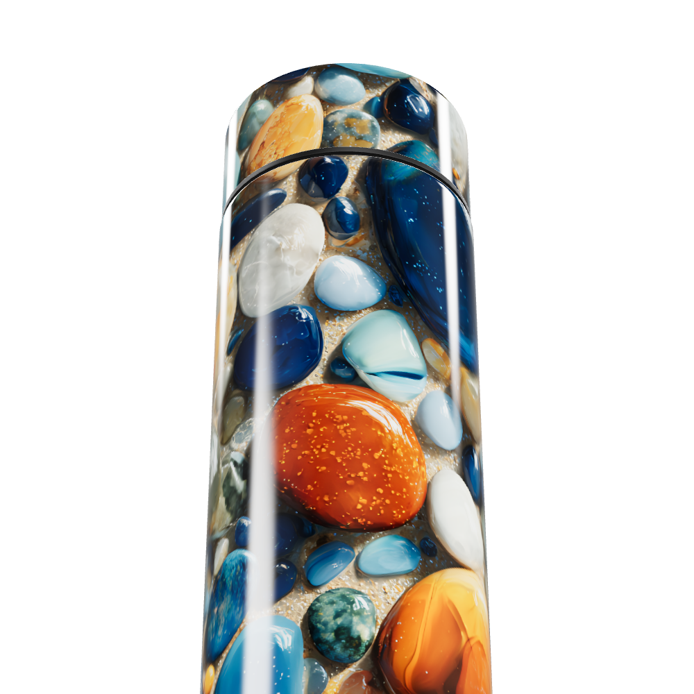 Garrafa Térmica Touch - Estampa Pedras Coloridas