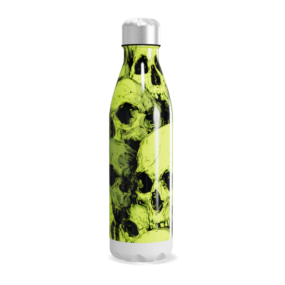 Garrafa Inox - Estampa Caveira Neon