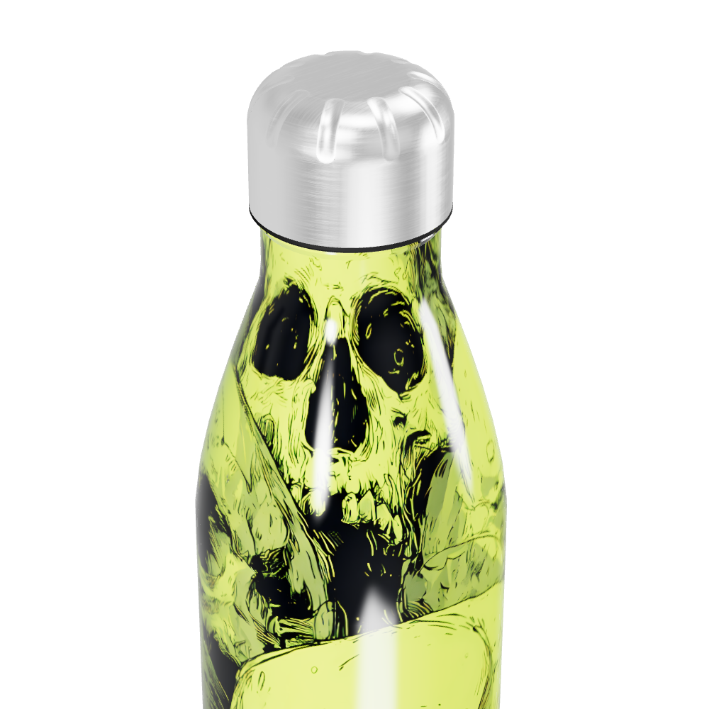 Garrafa Inox - Estampa Caveira Neon