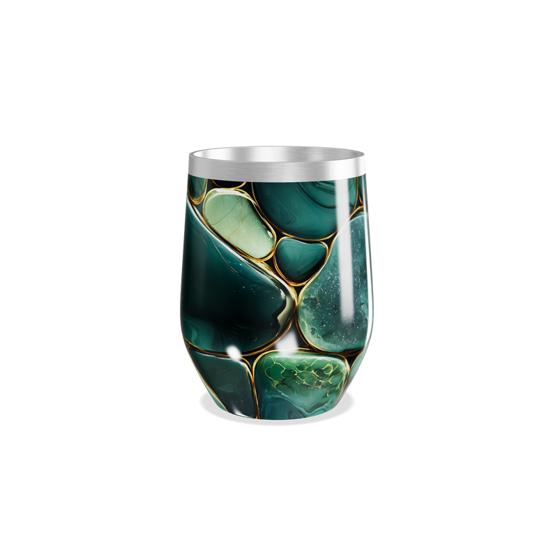 Copo Térmico Slim - Verde Abstrato Inox