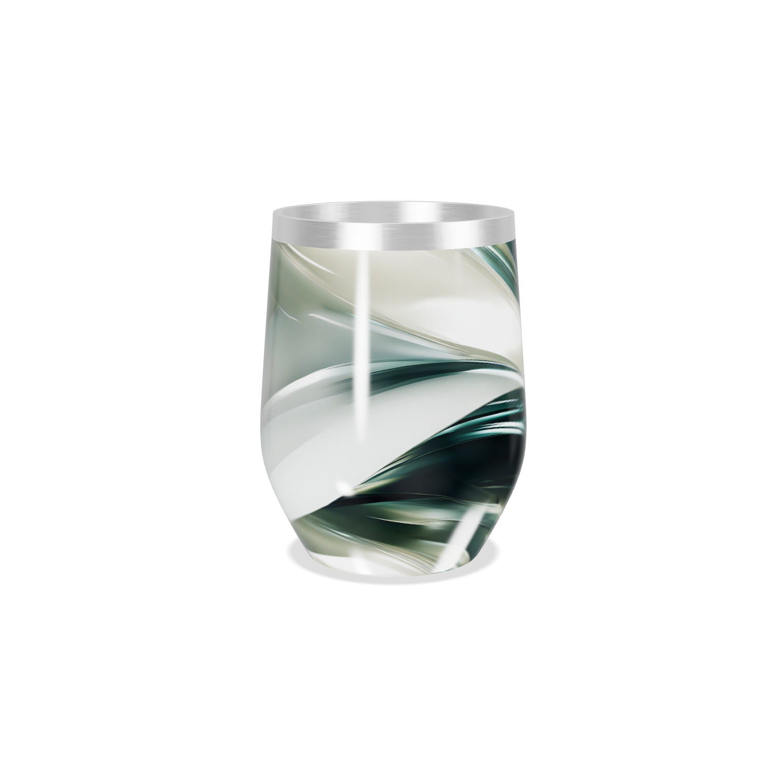 Copo Térmico Slim - Listras Preto e Branco