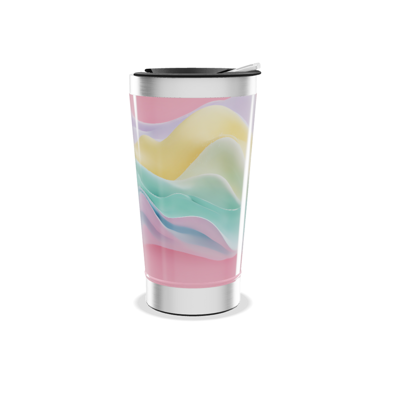 Copo Térmico - Estampa Pastel Ondulada