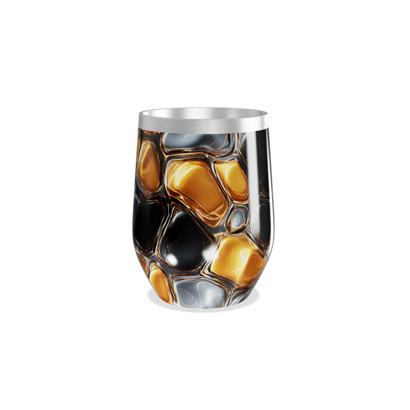 Copo Térmico Slim - Estampa Abstrata Cores Quentes